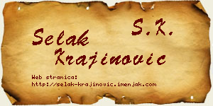 Selak Krajinović vizit kartica